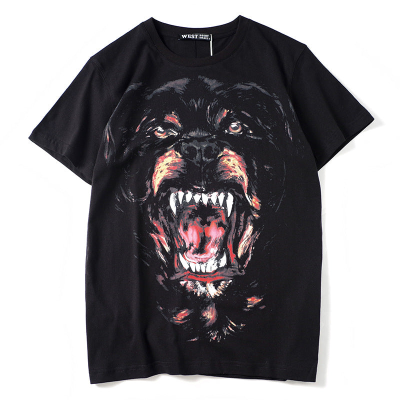 GVC T Shirt 3D Pattern Bulldog Cotton T-shirt for Men and Women