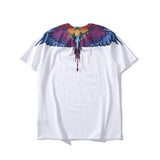 Marcelo Burlon T Shirt Purple and Blue Wings Pattern Same Style for Men and Women