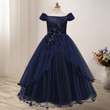 First Communion Dress Vestidos De Primera Comunion Lace Ball Gown Girl Party Princess Pageant Gown Children's Catwalk Evening Dress