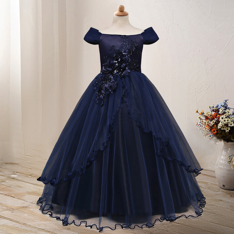 First Communion Dress vestidos de primera comunion Lace Ball Gown Girl Party Princess Pageant Gown