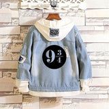 Comic Denim Jacket Spring and Autumn Men's and Women's Casual Denim Coat Clothes