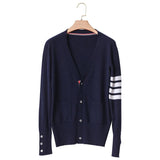 Tb Plaid Cardigan Couple Sweater Coat