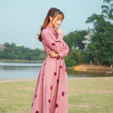 Vintage Embroidery Ruffled Corduroy cottagecore aesthetic dresses