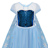 Halloween Frozen Dress Toddler Children's Clothing Frozen Elsa's Princess Dress Short Sleeve Sequins Dress