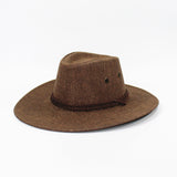 Cowboy Hats Suede Spring and Summer Men's and Women's Outdoor Mountaineering Wide Brim Hat Fedora Hat