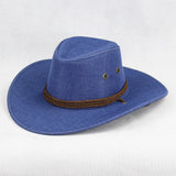 Cowboy Hats Suede Spring and Summer Men's and Women's Outdoor Mountaineering Wide Brim Hat Fedora Hat