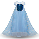 Halloween Frozen Dress Toddler Children's Clothing Frozen Elsa's Princess Dress Short Sleeve Sequins Dress