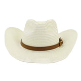 Straw Cowboy Hats Men's Women's Straw Hat Top Hat Outdoor Beach Hat