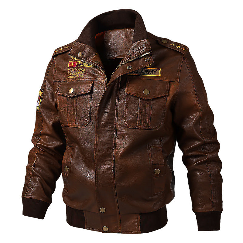 Graphic Leather Jacket Women Leather Men's Spring and Autumn PU Leather Jacket Men Motorcycle Jacket