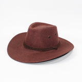 Cowboy Hats Suede Spring and Summer Men's and Women's Outdoor Mountaineering Wide Brim Hat Fedora Hat