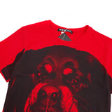 GVC T Shirt Dog Head Pattern Cotton Loose Short Men