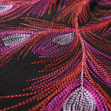 GVC T Shirt Embroidery Peacock Feather Pattern Pure Cotton Loose T-shirt Men and Women