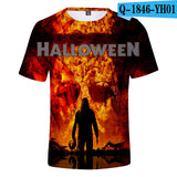 Michael Myers T Shirt Halloween Casual Short Sleeve