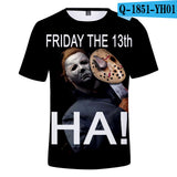 Michael Myers T Shirt Halloween Casual Short Sleeve