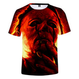 Michael Myers T Shirt Halloween Casual Short Sleeve