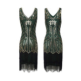 1920S Dress Vintage Sequined Tassel Dress Dress