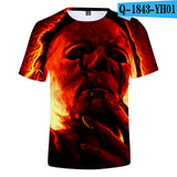 Michael Myers T Shirt Halloween Casual Short Sleeve