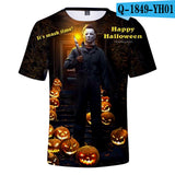 Michael Myers T Shirt Halloween Casual Short Sleeve