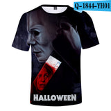Michael Myers T Shirt Halloween Casual Short Sleeve