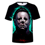 Michael Myers T Shirt Halloween Casual Short Sleeve