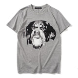 GVC T Shirt Bulldog Pattern Pure Cotton Loose Short Sleeve Male