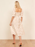Floral Mini Dress Milkmaid Dress