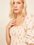 Floral Mini Dress Milkmaid Dress