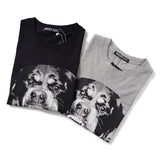 GVC T Shirt Bulldog Pattern Pure Cotton Loose Short Sleeve Male