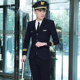 Empty Uniform Jacket Men's Pilot Clothing Captain Uniform Air Force Suit Performance Suit Annual Meeting Dress Men's Suit