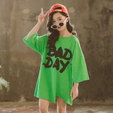 Summer Loose Short Sleeves Short-Sleeved Children's Loose Top Girl T Shirts