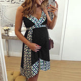 Maternity Clothes Dress Women's Printed Slip Maternity Dress