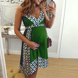 Maternity Clothes Dress Women's Printed Slip Maternity Dress