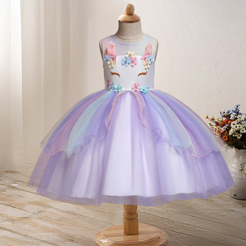 Toddler Girls Sequin Gown Dress Children Princess Pettiskirt Colorful Dress Mesh I Dress for Women