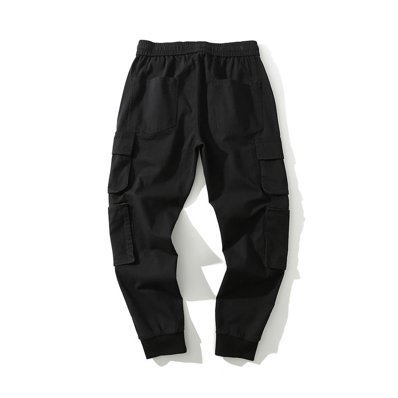 Man Fall Outfits Cargo Pants Functional Multi-Pocket Loose Jogging Tappered Work Clothes Casual Pants Men
