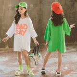 Summer Loose Short Sleeves Short-Sleeved Children's Loose Top Girl T Shirts