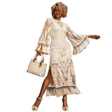 Olivia Wilde Dress Banquet Party Evening Dress Lace Embroidery Tassel Dress Two-Piece Set