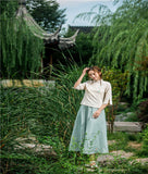 Chinese Traditional Dress Adult Daily Waist Jacket and Dress Summer