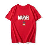 Marvel T Shirt T-shirt Men's Short Sleeve Captain America Couple Clothes