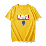 Marvel T Shirt T-shirt Men's Short Sleeve Captain America Couple Clothes
