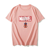 Marvel T Shirt T-shirt Men's Short Sleeve Captain America Couple Clothes