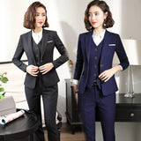 Women's Autumn Uniform Designs Formal Style Office Lady Bussiness Attire Work Suit British Style Business Wear