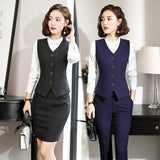Women's Autumn Uniform Designs Formal Style Office Lady Bussiness Attire Work Suit British Style Business Wear