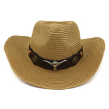 Straw Cowboy Hats Outdoor Seaside Beach Hat Cowboy Grass