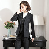 Women's Autumn Uniform Designs Formal Style Office Lady Bussiness Attire Work Suit British Style Business Wear