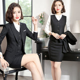 Women's Autumn Uniform Designs Formal Style Office Lady Bussiness Attire Work Suit British Style Business Wear