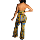 Sexy Tube Top One-Piece Bell-Bottom Pants
