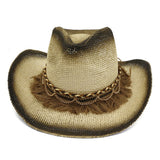 Straw Cowboy Hats Women's Outdoor Seaside Beach Hat