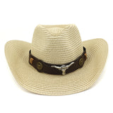 Straw Cowboy Hats Outdoor Seaside Beach Hat Cowboy Grass
