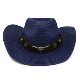 Straw Cowboy Hats Outdoor Seaside Beach Hat Cowboy Grass