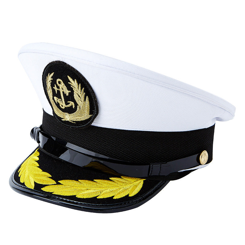 Sailor Hat White Navy Wide Brim Hat Nautical Sailor Hat Sailor Hat